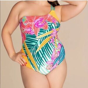 TRINA TURK TERRA NOSTRA ONE SHOULDER ONE PIECE